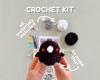 Magpie Crochet Kit: Beginner Amigurumi DIY Craft (No Sew)