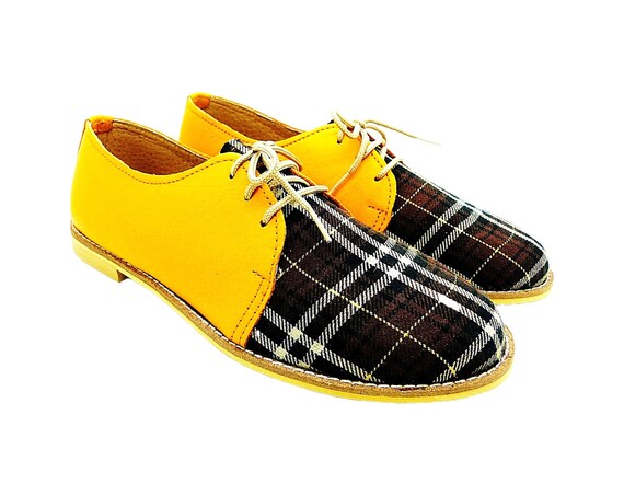 yellow oxfords shoes