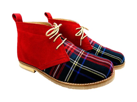 red plaid shoes ladies