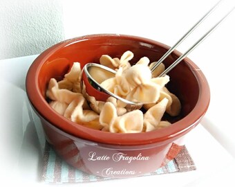 Fagottini pasta, felt food toy,Italian cuisine,children,felt food