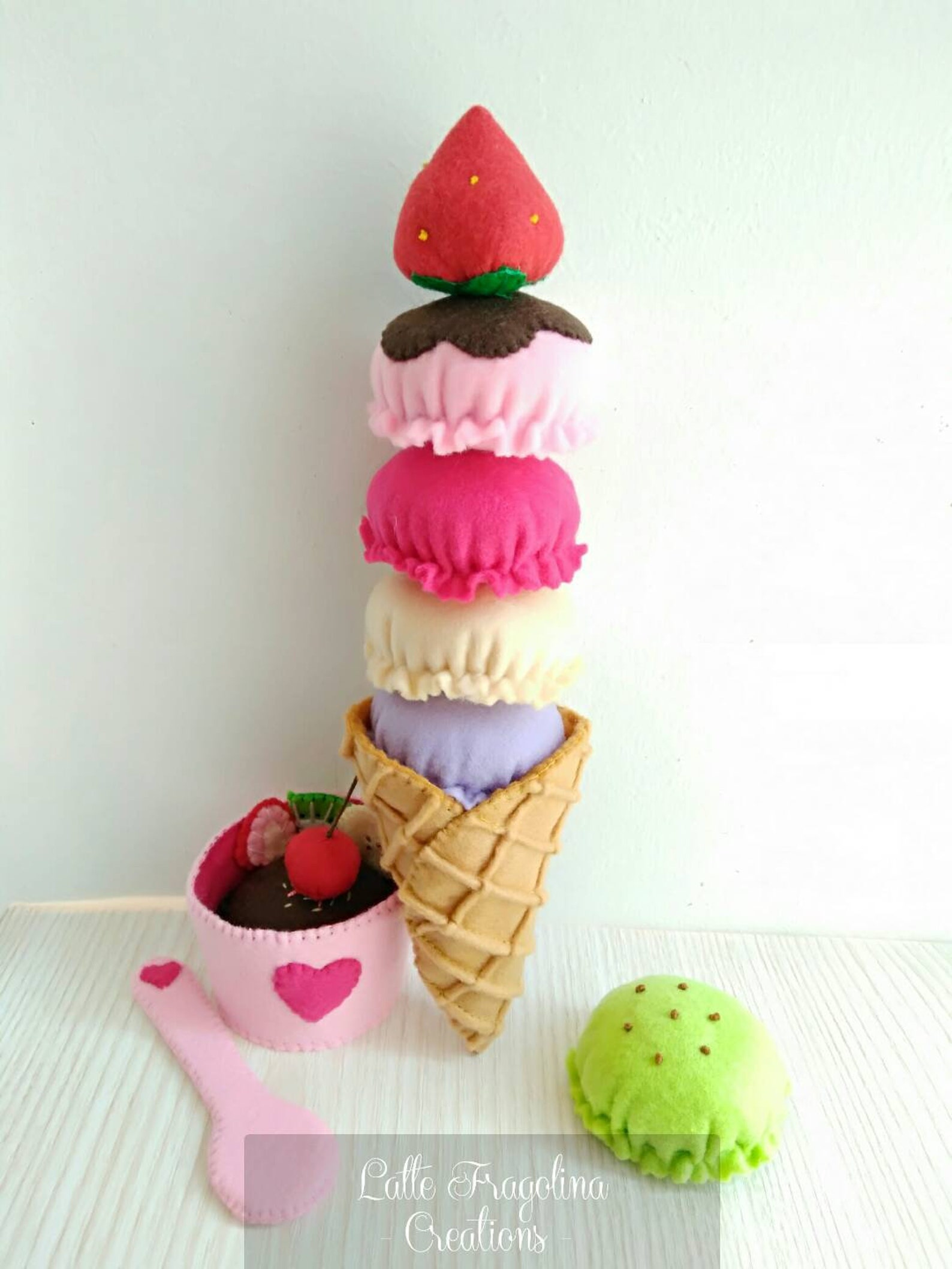 Felt Ice Cream Play Set