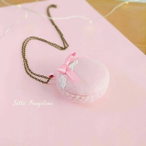 "Macaron - Pink" Halskette - Handgemachte, nickelfreie Bronzekette