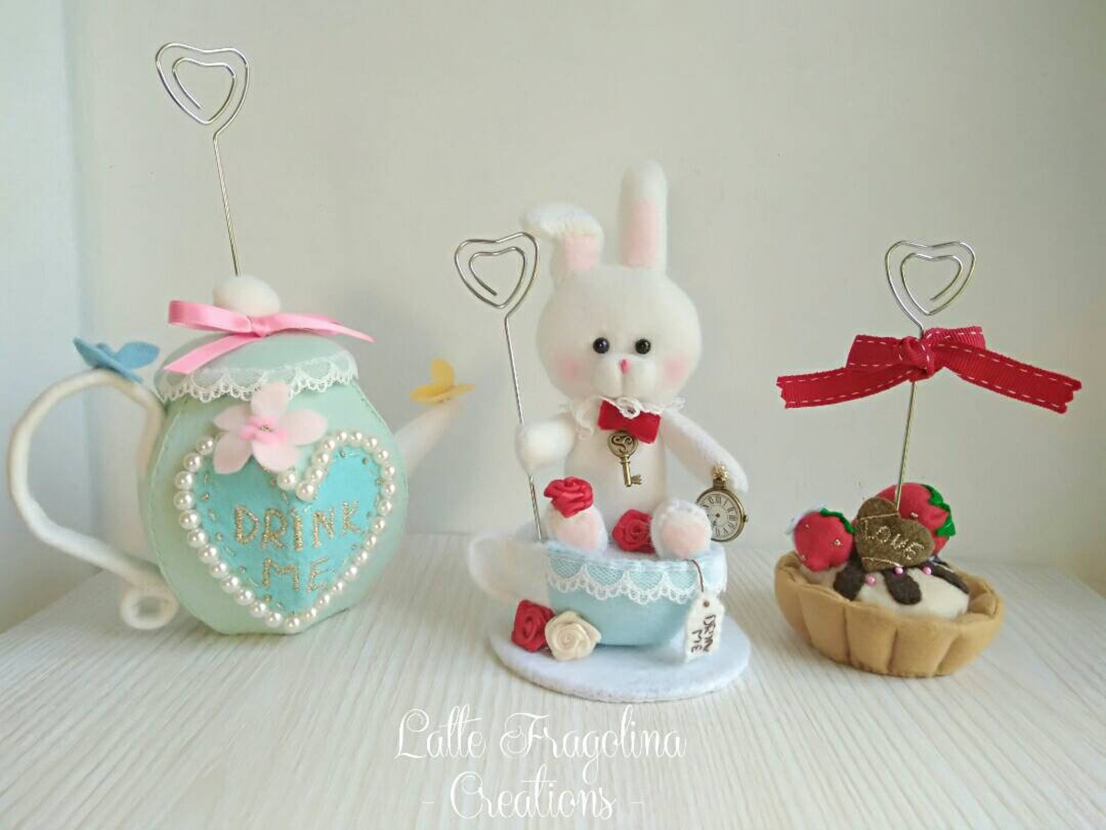 White Rabbit Placecard Holder - Photo Clip Holder, Memo Holder, Stand ...