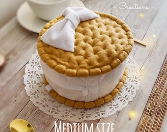 Biscuit ice-cream pochette - Medium, Vanilla, Handmade bag, lolita fashion, lolita style, lolita bag, biscuit,  biscuit bag, harajuku