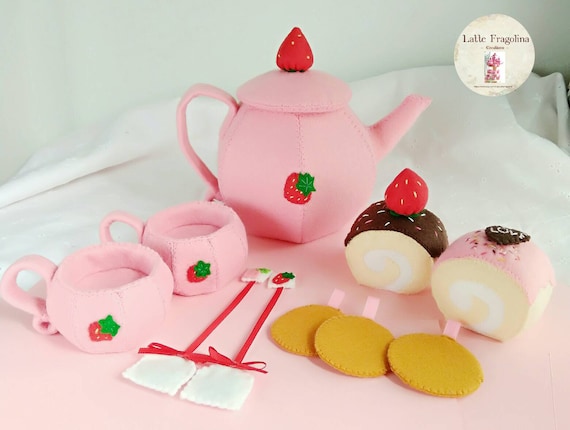 strawberry tea set