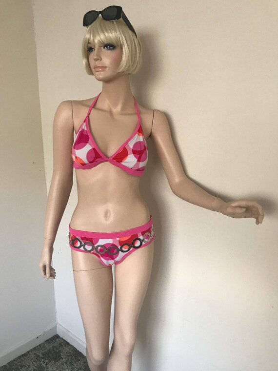 1960s PINK PSYCHEDELIC Vintage Bikini/ 1960s Bikin