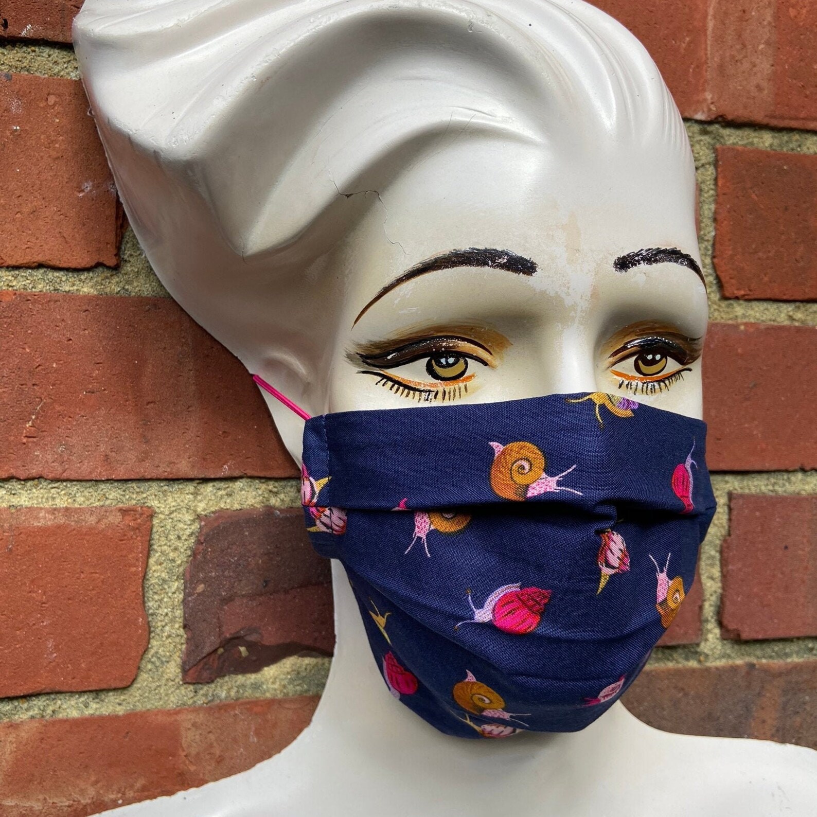Cotton Face Mask Fancy Snails Handmade in UK Washable & Etsy