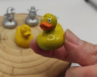 CUSTOM Exclusive DUCK. Resin made. 1inch Tall (25mm). Handmade painted.