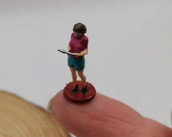 GIRL with book  PIECES, Custom Token board game  HUMAN Pieces, table games. Choose a model.