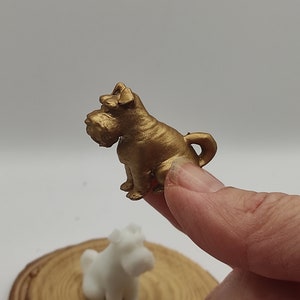 Miniatuur handgemaakt geschilderde SCHNAUZER Op maat geschilderd beschikbaar TOKEN assortiment Stukken, tafelspelen. Kies een maat,