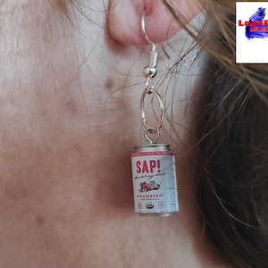 SODA CANS Miniature  Fan art Earrings.  Assortment of soda / beer cans available. You can also propose your favorite drink.