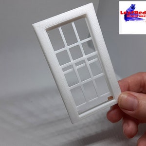 Miniature French Slide WINDOW- Custom Sizes. diorama or dollhouse scale