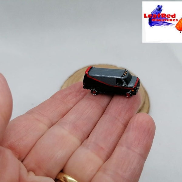 The A TEAM Van GMC Vandura N scale. Resin 3D made painted or unpainted available. Player pieces, token.