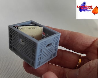 MILK CRATE Miniature. Custom size. Unpainted available.
