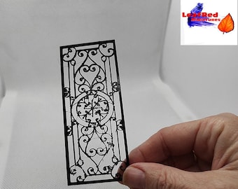 Decorative miniature. Simile IRON SCROLL style accent piece. Custom sizes, Mediterranean model. Diorama, dollhouse scale.