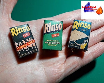 Miniature boxes, RINSO. Vintage Detergent. Scale 1:12.