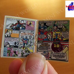 CAPTAIN AMERICA 1 Comic 1941, full REPLICA miniature, 20 Pages two face. Artisan 1:12 scale. LeafRed Miniatures image 5