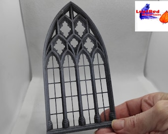 Window GOTHIC stained glass Miniature. Diorama, Dollhouse scale. Custom size and more models available. Personalized gift. Model III