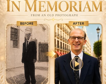 In Memoriam Animated Memory Video from an Old Photograph | Personalized Family Tribute | Emotional Moving Keepsake