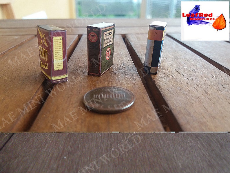 3 Miniature Oil Can Vintage. Strata Sunoco Texaco. Scale | Etsy