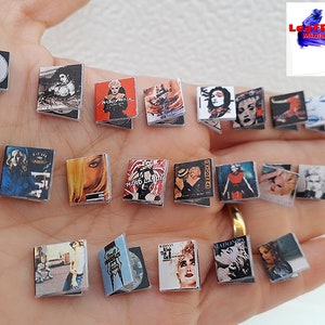 Madonna CD collection miniature. 24 Handmade CDs. Scale 1/12.