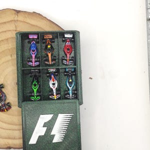 FORMULA D STORAGE BOX. For F1 1&quot; (26mm) cars. Game Tokken storage cars box, boardgame, Formula 1. Formula D, Heat. Custom box.