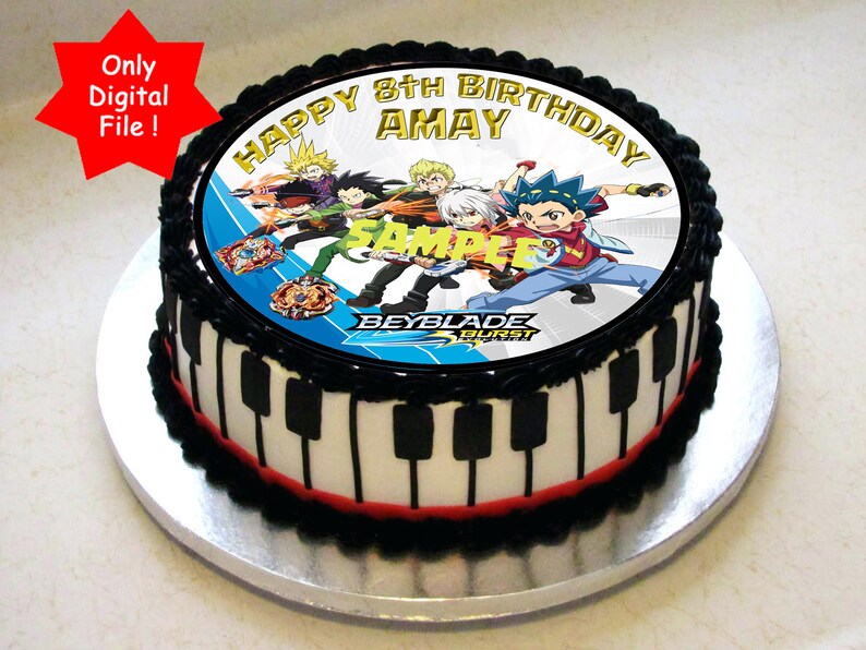Beyblade Fete De Joyeux Anniversaire Personnalisee Cake Etsy