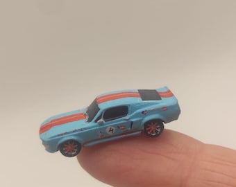 MUSTANG GT500. N scale 1/160. Custom Token board game  Pieces, table games. Choose a model painted or unpainted. 29mm (1.14")