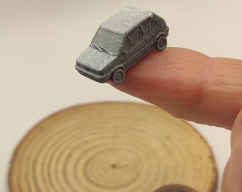 Miniature car FIAT PANDA . N scale 1/160. Custom Token board game  Pieces, table games. Choose a model painted or unpainted