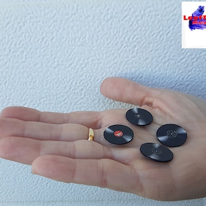 Miniature Vinyl record vintage. Scale 1:12. Dollhouse miniatures. diorama, music vinyl,