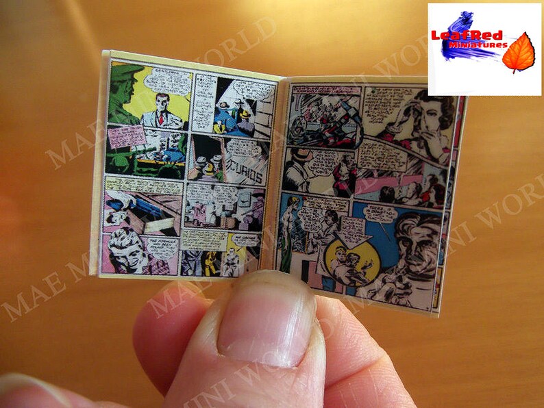 CAPTAIN AMERICA 1 Comic 1941, full REPLICA miniature, 20 Pages two face. Artisan 1:12 scale. LeafRed Miniatures image 6