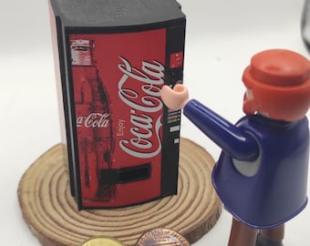 1 Soda Machine scale 1/24. Mini Vending Machine COCA COLA – 1:24 Scale Handmade Miniature |  Soda Machine for Diorama Fun!