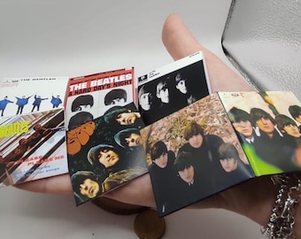 BEATLES Collection 6 Record Miniature record HANDMADE. 1/6 Scale. Also available for individual album selection. 47mm. 1.85"