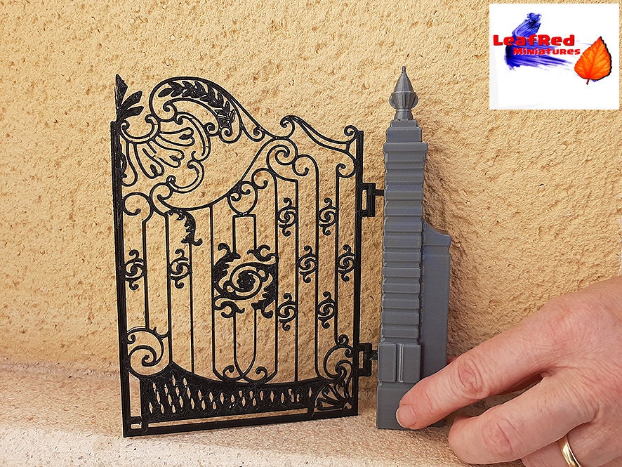 Garde-corps de clôture miniature pour maison de poupée Widow's Walk x2 Jardin victorien noir à l'échelle 1:12 - France Garde-corps de clôture miniature pour maison de poupée Widow's Walk x2 Jardin victorien noir à l'échelle 1:12 - France