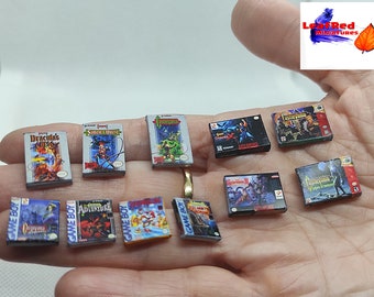 CASTLEVANIA Collection. Miniature vintage video game boxes. Artisan Handmade. Gameboy, NES, Nintendo, N64