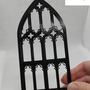 Window GOTHIC stained glass Miniature. Diorama, Dollhouse scale. Custom size and more models available. Personalized gift. Model I