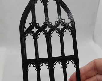 Window GOTHIC stained glass Miniature. Diorama, Dollhouse scale. Custom size and more models available. Personalized gift. Model I