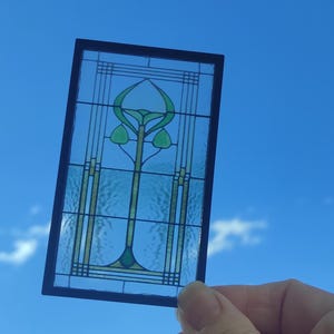Small Glass Frame Model Miniature Stained Glass Window. Model MARTA Diorama, Dollhouse Scale 1/ ...