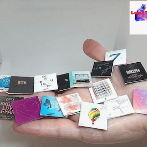 BTS Collection. 13 Miniature VINYL  record vintage. Scale 1/12.
