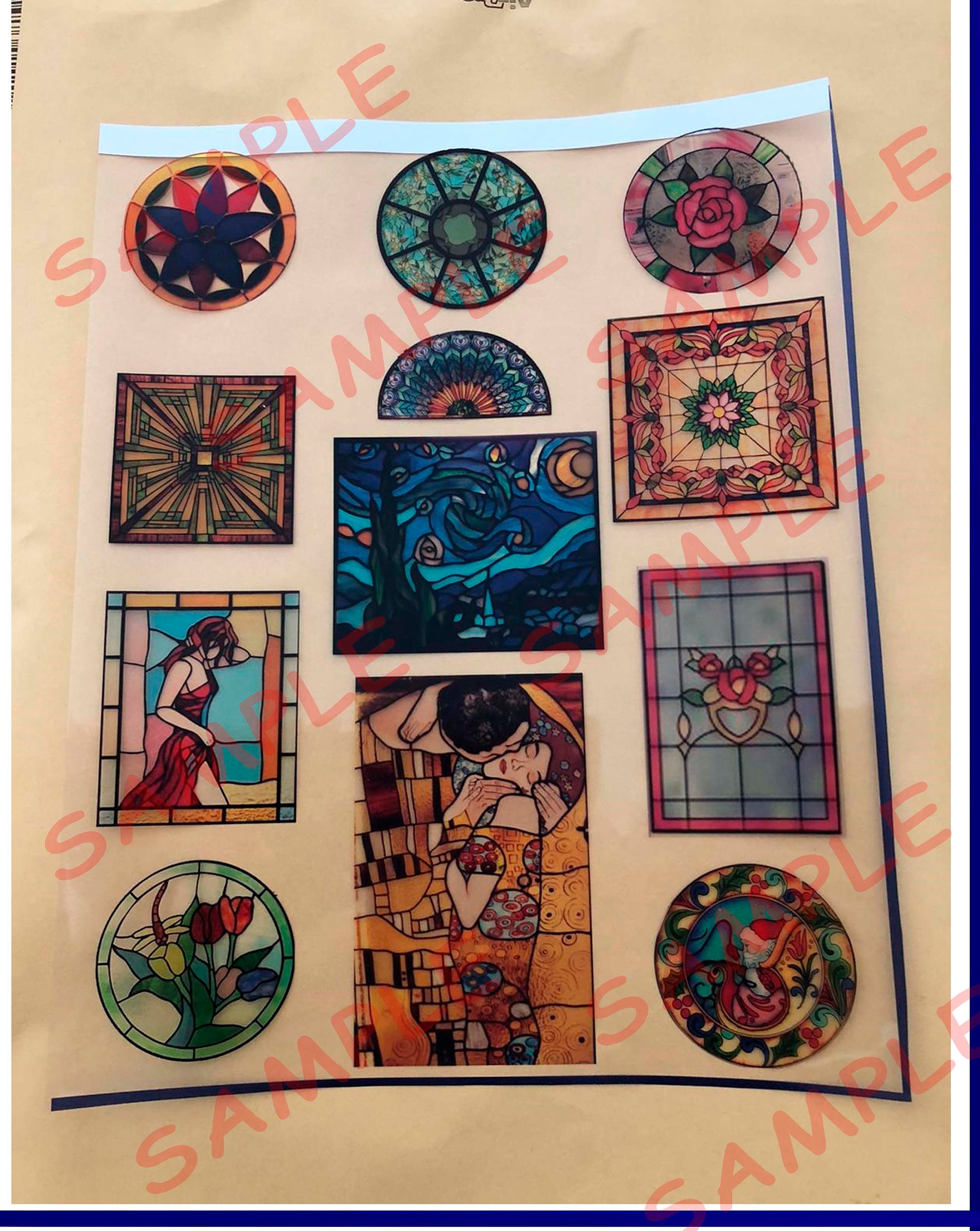 Miniature Stained Glass Round Window. Series III. Dollhouse Scale 1/6 ...
