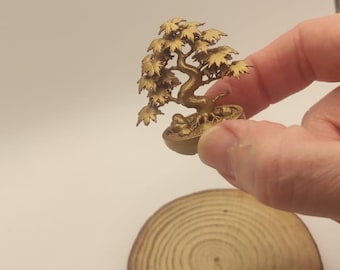 Miniature ACER PALMATUM. Bonsai Tree, 3D Printed Japanese Maple for Diorama, Model Scene and Dollhouse