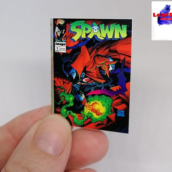 SPAWN #1 Comic FULL REPLICA miniature, 24 Pages two face. Artisan-scale. LeafRed Miniatures