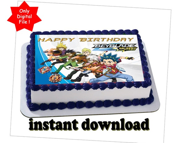 Beyblade Happy Birthday Party Cake Topper Digital Printable Etsy Beyblade Happy Birthday Party Cake Topper Digital Printable Etsy