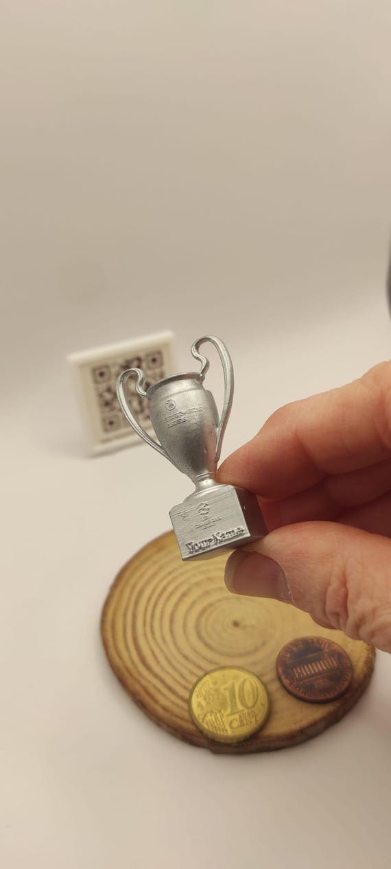 Mini Football Trophy Personalized, Custom Soccer Cup Gift, Resin Desk Decor, Small Handmade Trophy for Football Lovers