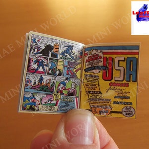 CAPTAIN AMERICA 1 Comic 1941, full REPLICA miniature, 20 Pages two face. Artisan 1:12 scale. LeafRed Miniatures image 2