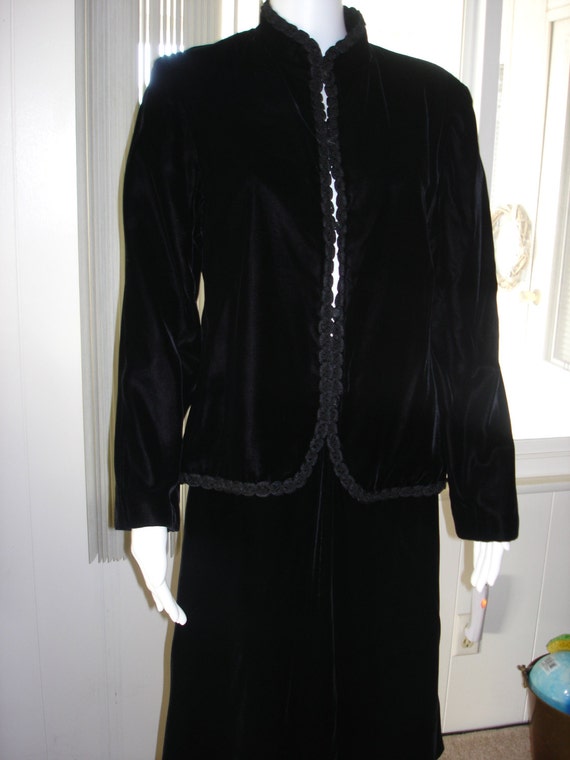 vintage black Velvet suit