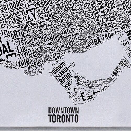 Downtown Toronto Neighbourhoods Map Downtown Toronto Neighbourhoods & Landmarks City Map Toronto | Etsy Canada