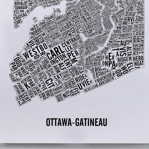 Ottawa Map Print Choose Your Color Etsy