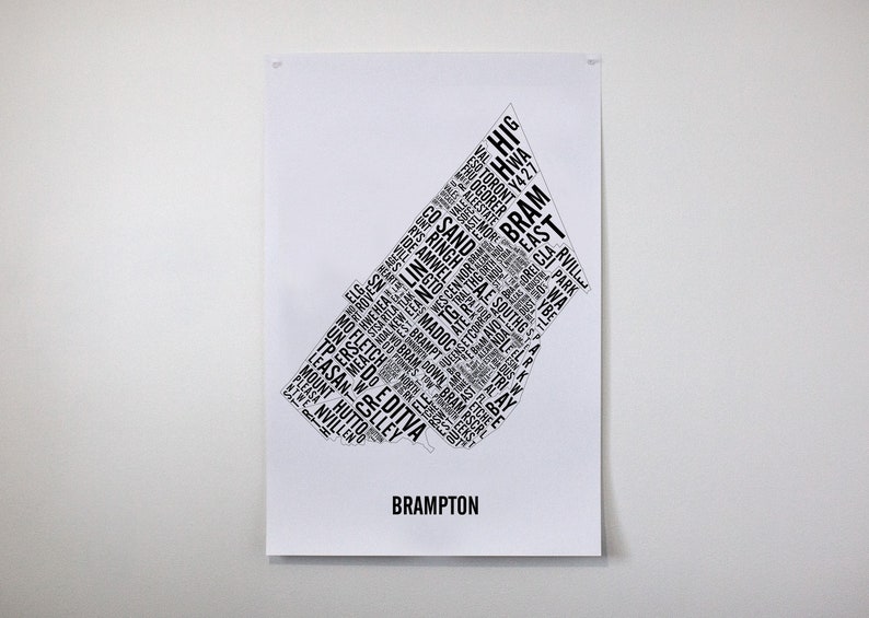 Brampton, Ontario Neighbourhoods Map