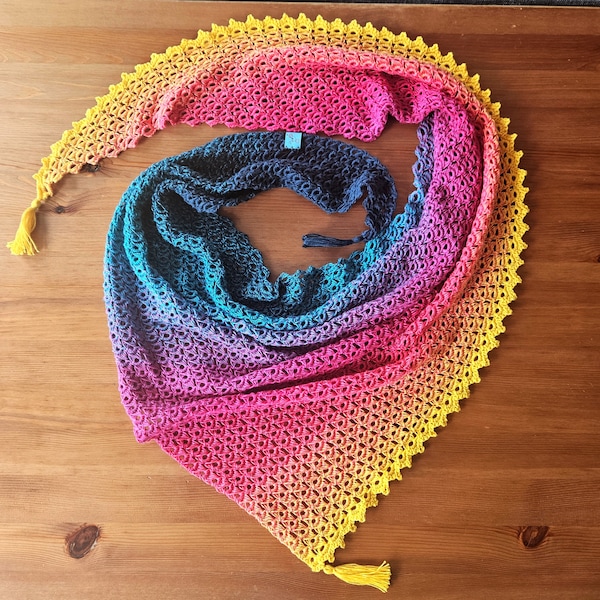 how to wear asymmetrical shawl